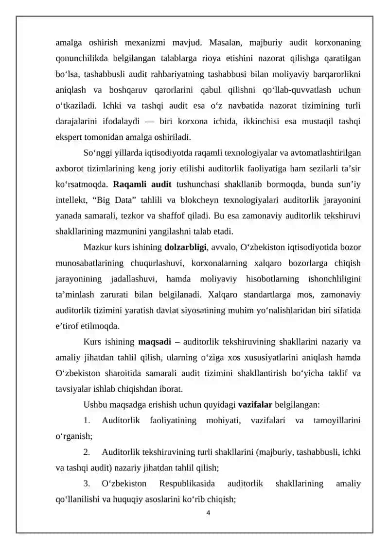 Auditorlik tekshiruvining shakllari 4