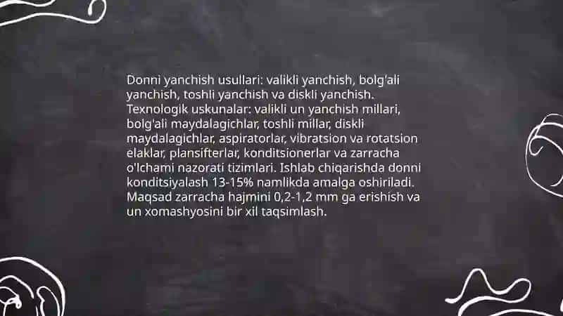 Yanchilgan donli non ishlab chiqarish 4
