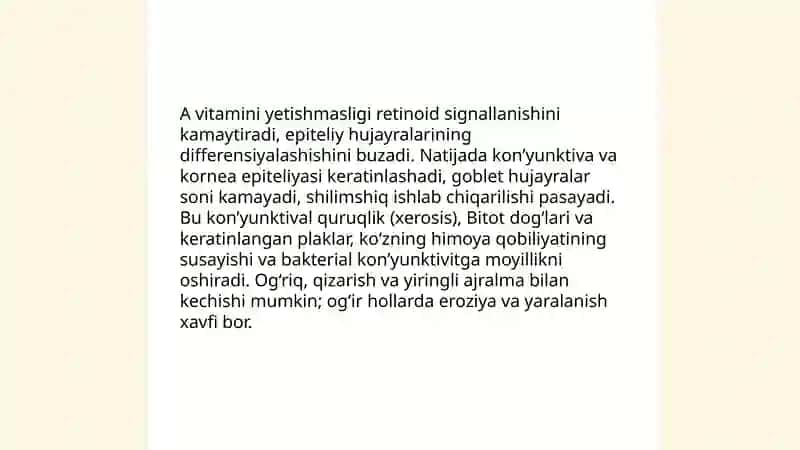 A vitamini yetishmasligi 4