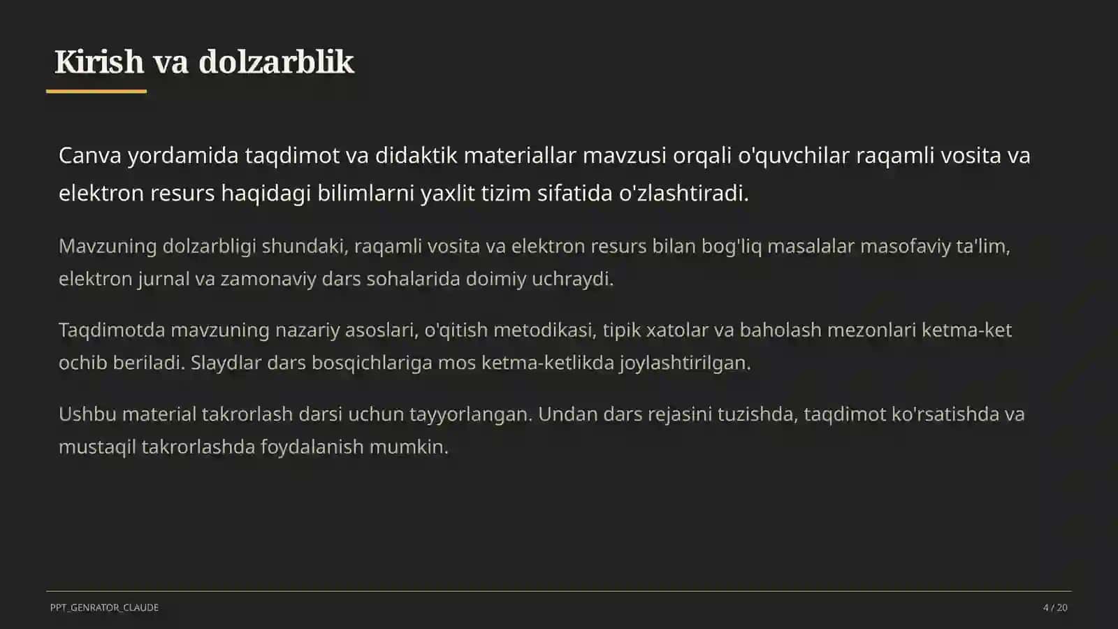 Canva yordamida taqdimot va didaktik materiallar 4