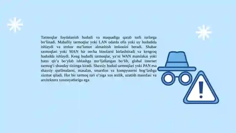 Aloqa texnologiyalari va tarmoqlar 4