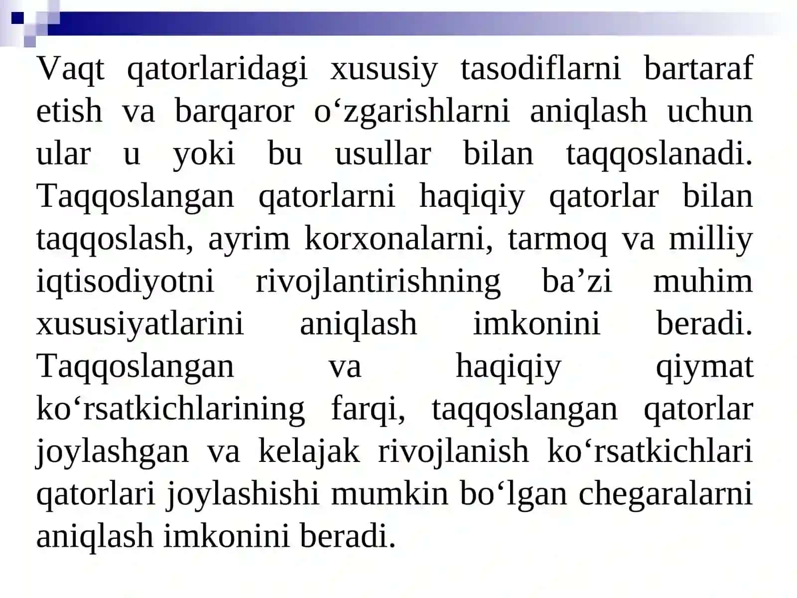 Vaqt qatorlari to‘g‘risida asosiy tushunchalar 4