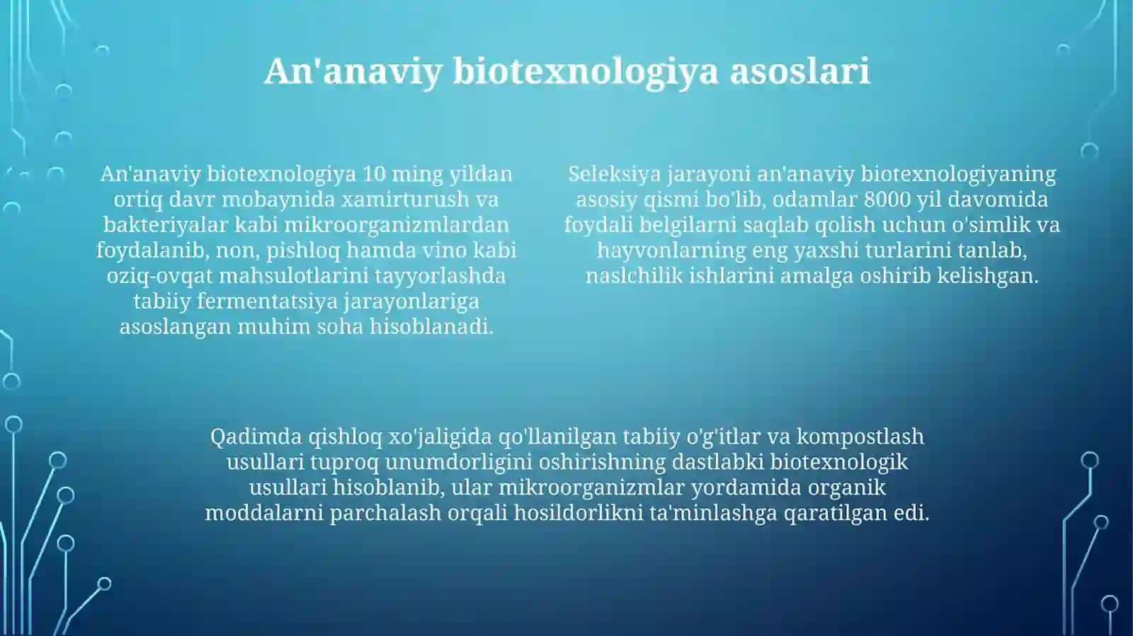 Anʼanaviyvazamonaviybiotexnologiyastrukturasi 4