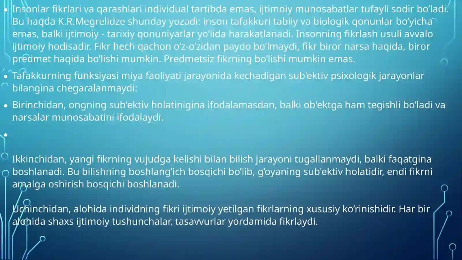 TAFAKKUR  borasidagi psixologik  nazariyalar 4