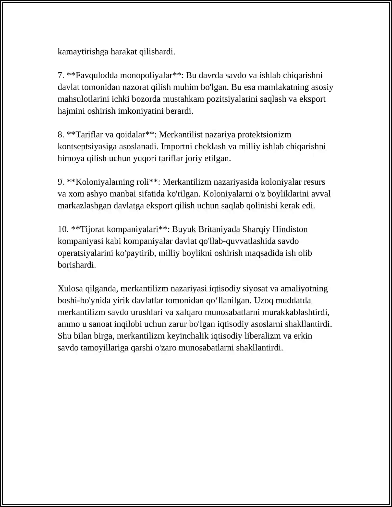 MERKANTALIZM NAMOYONDALARI 4