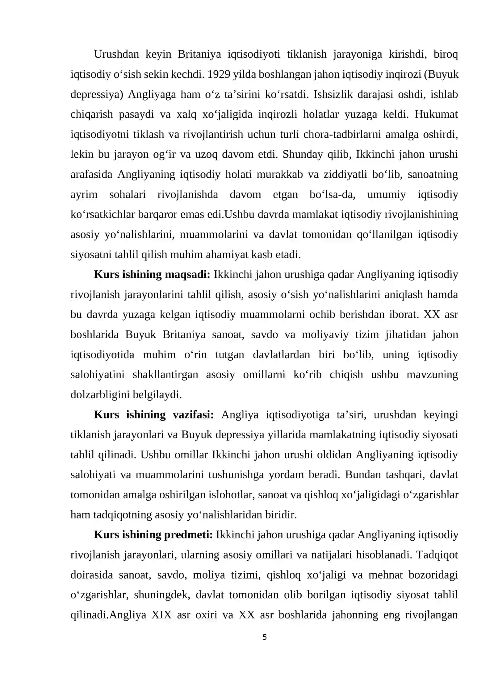 Ikkinchi jahon urushida Angliya Kurs ishi 4
