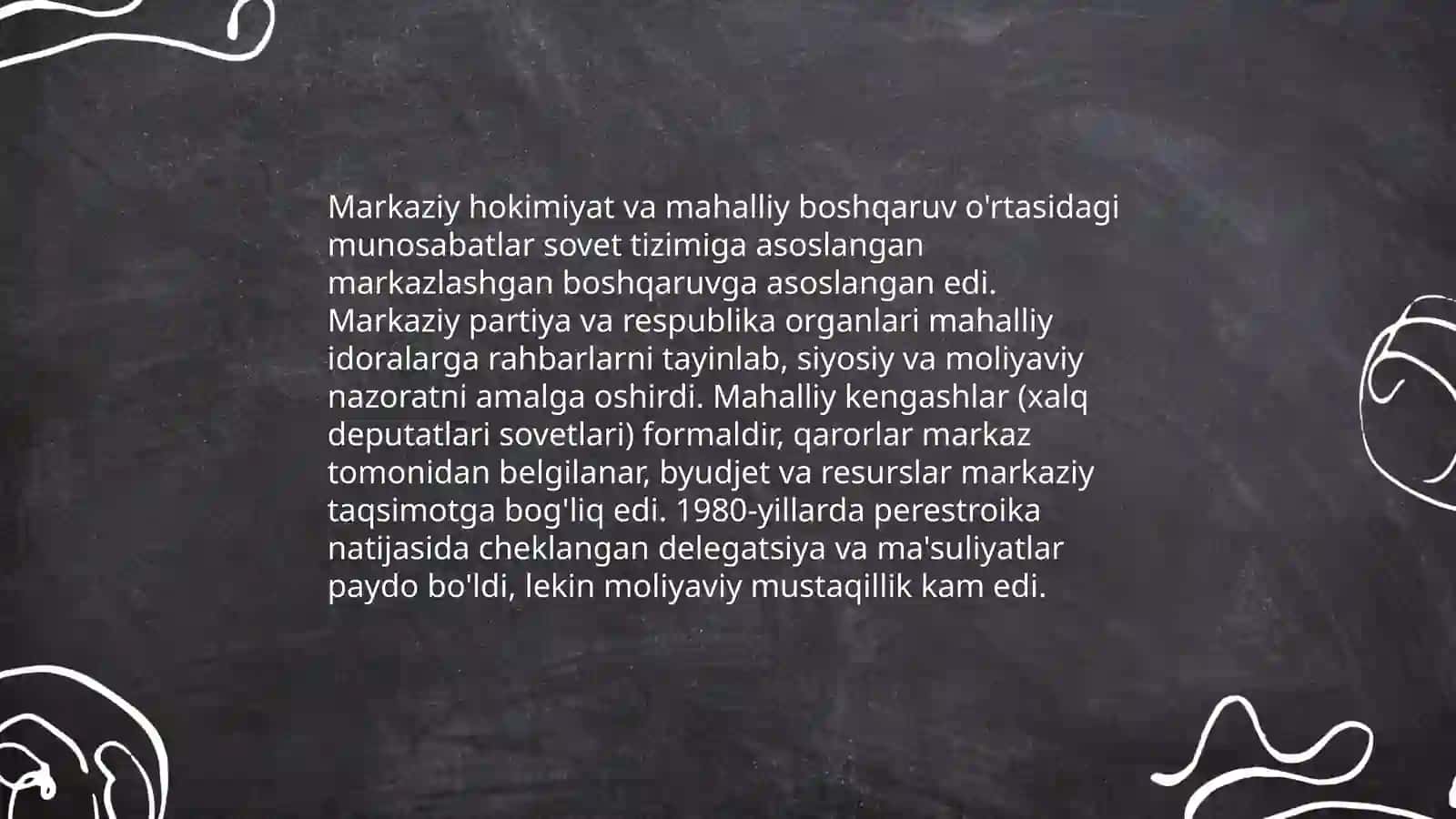 Oʻzbekistonda mustaqillikka erishish arafasidagi ijtimoiy siyosiy va iqtisodiy ahvoli 4