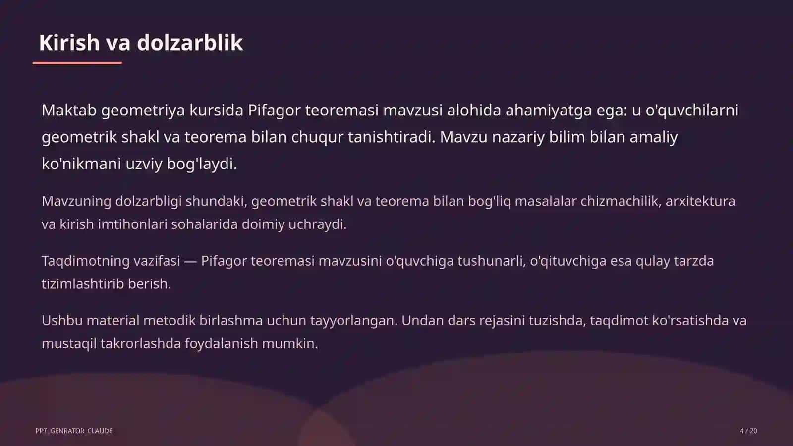 Pifagor teoremasi (8-sinf) 4