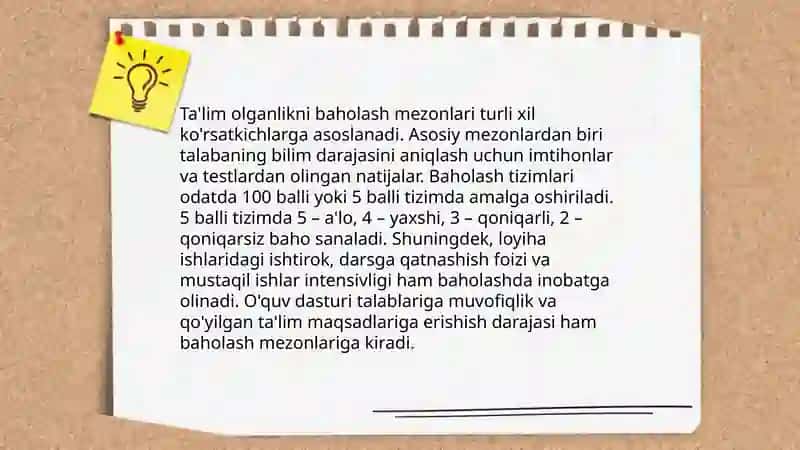 Ta'lim olganlikni tashxis etish metodikalari 4