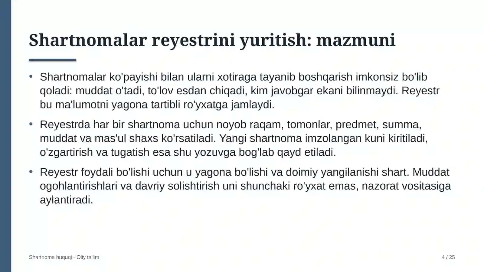 olimpiya zaxiralari kollejlarida shartnomalar reestrini yuritish 3848 4