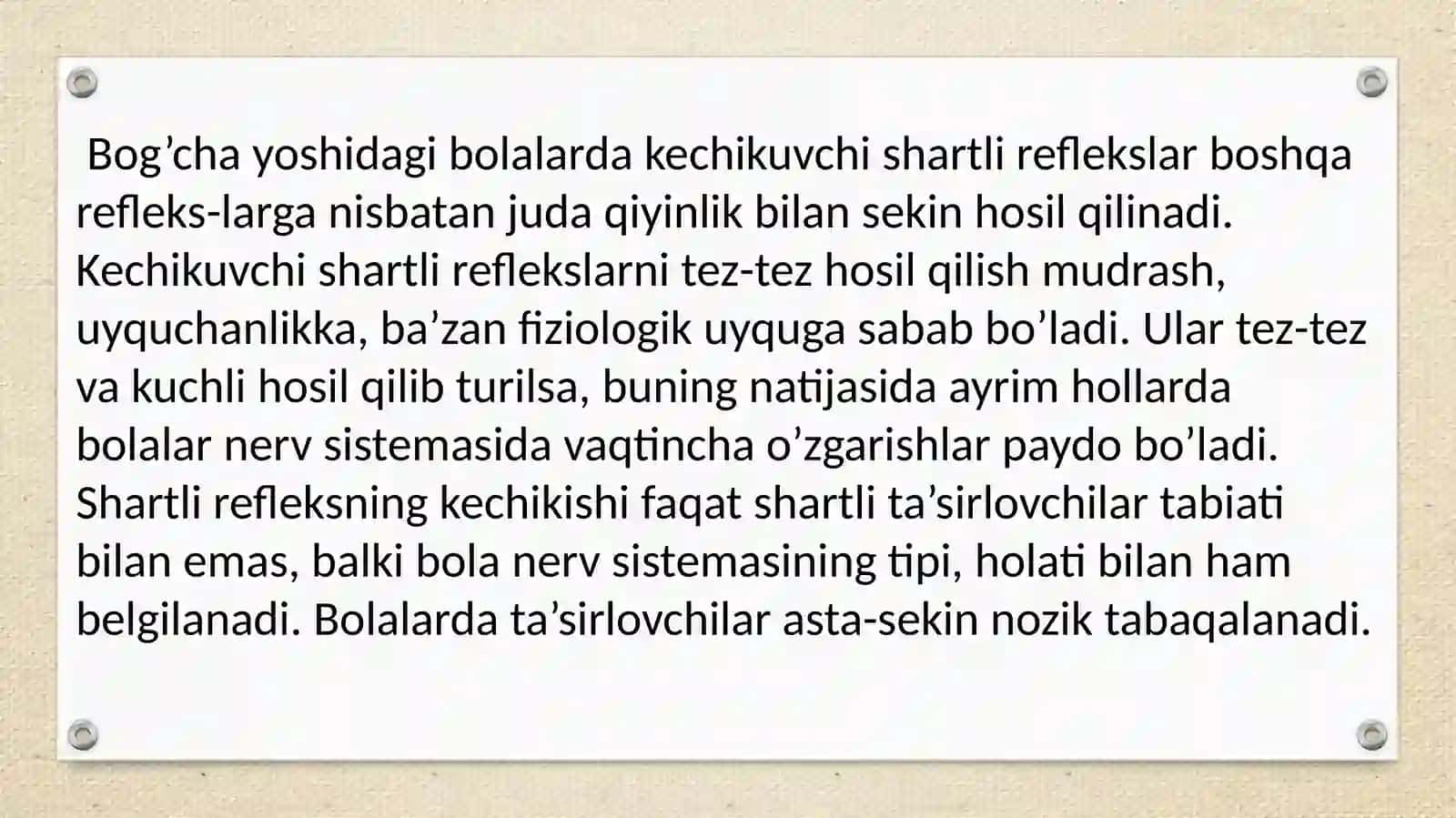 Bolalarda ikkinchi signal tizimining rivojlanishiga ta'sir etuvchi omillar 4