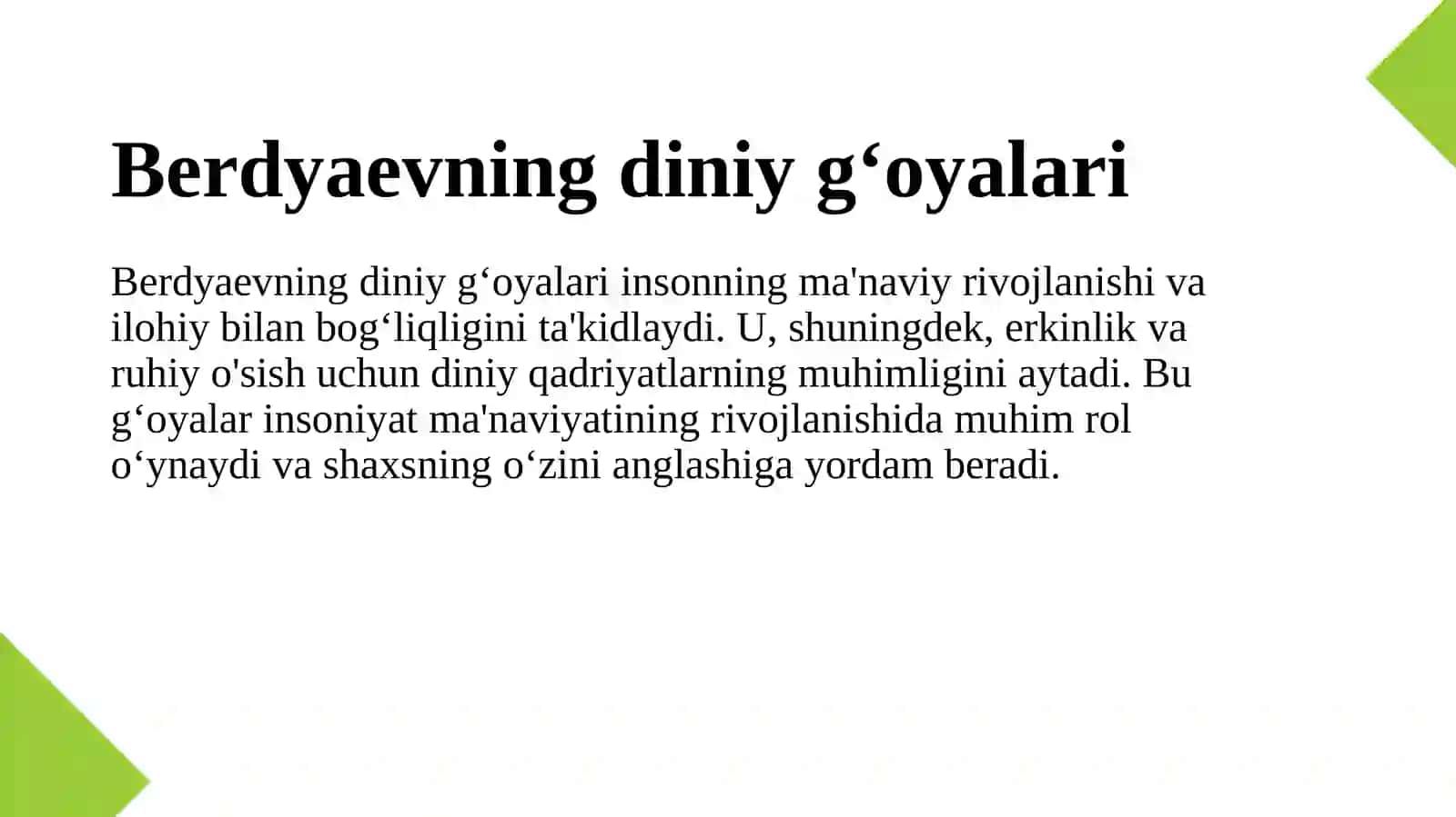 Din va hurfikrlilik(Berdyaevning diniyhurfikrlilik haqidagi gʻoyalarini Gʻazzoliy gʻoyalari bilan qiyoslash) 4