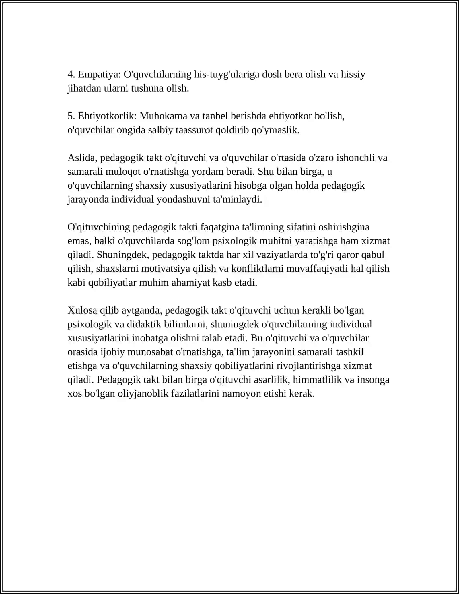 Takt va pedagogik takt haqida tushuncha 4