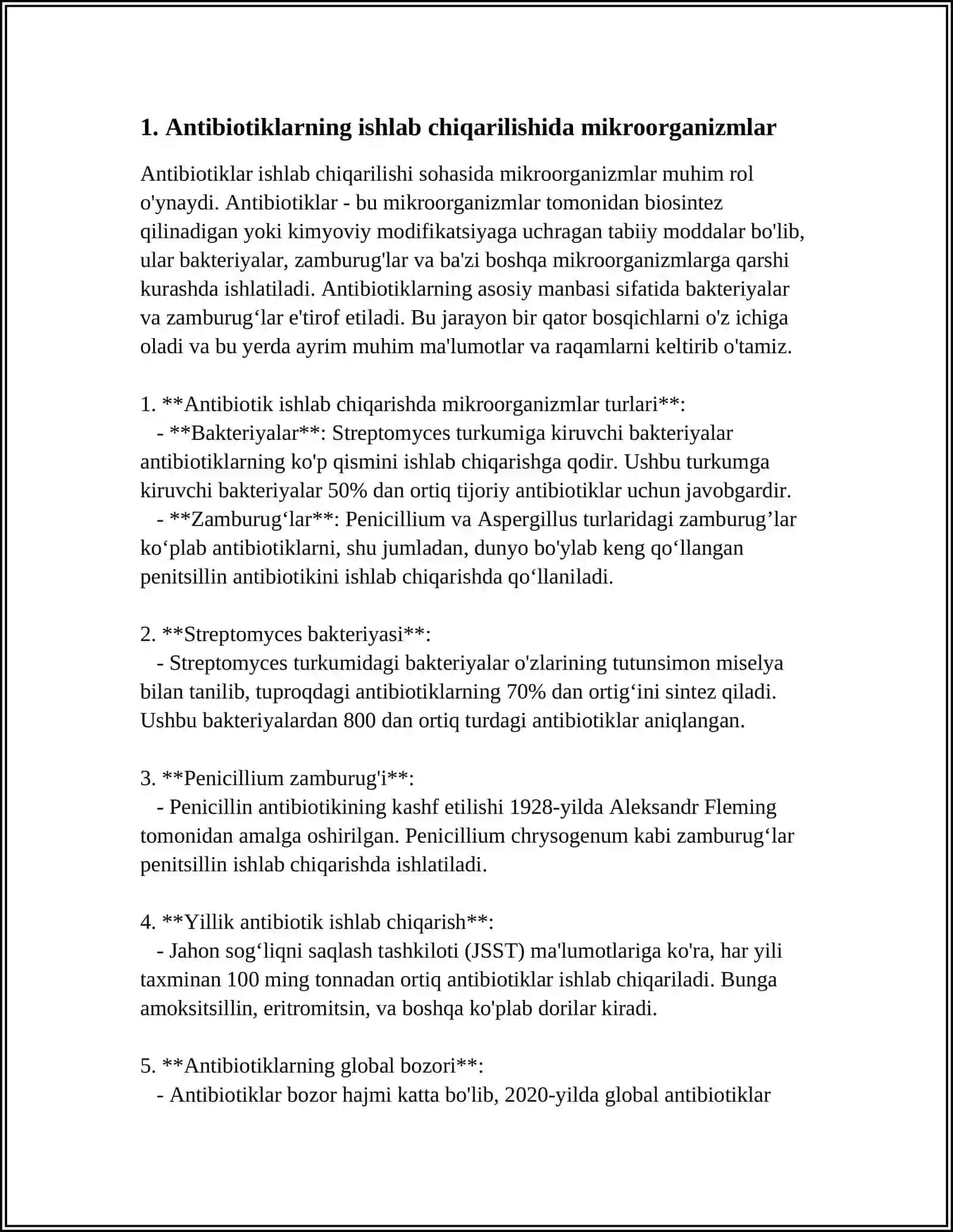 MIKROORGANIZMLARNI BIOTEXNOLOGIYADA QO‘LLANISHI 4