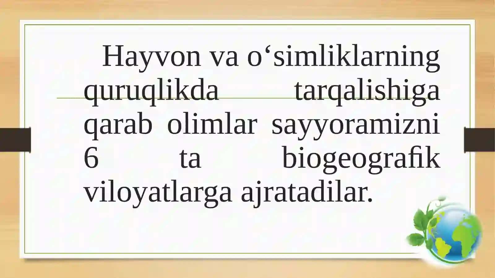Evolutsiyani isbotlashda biogeografiya fani dalillari 4