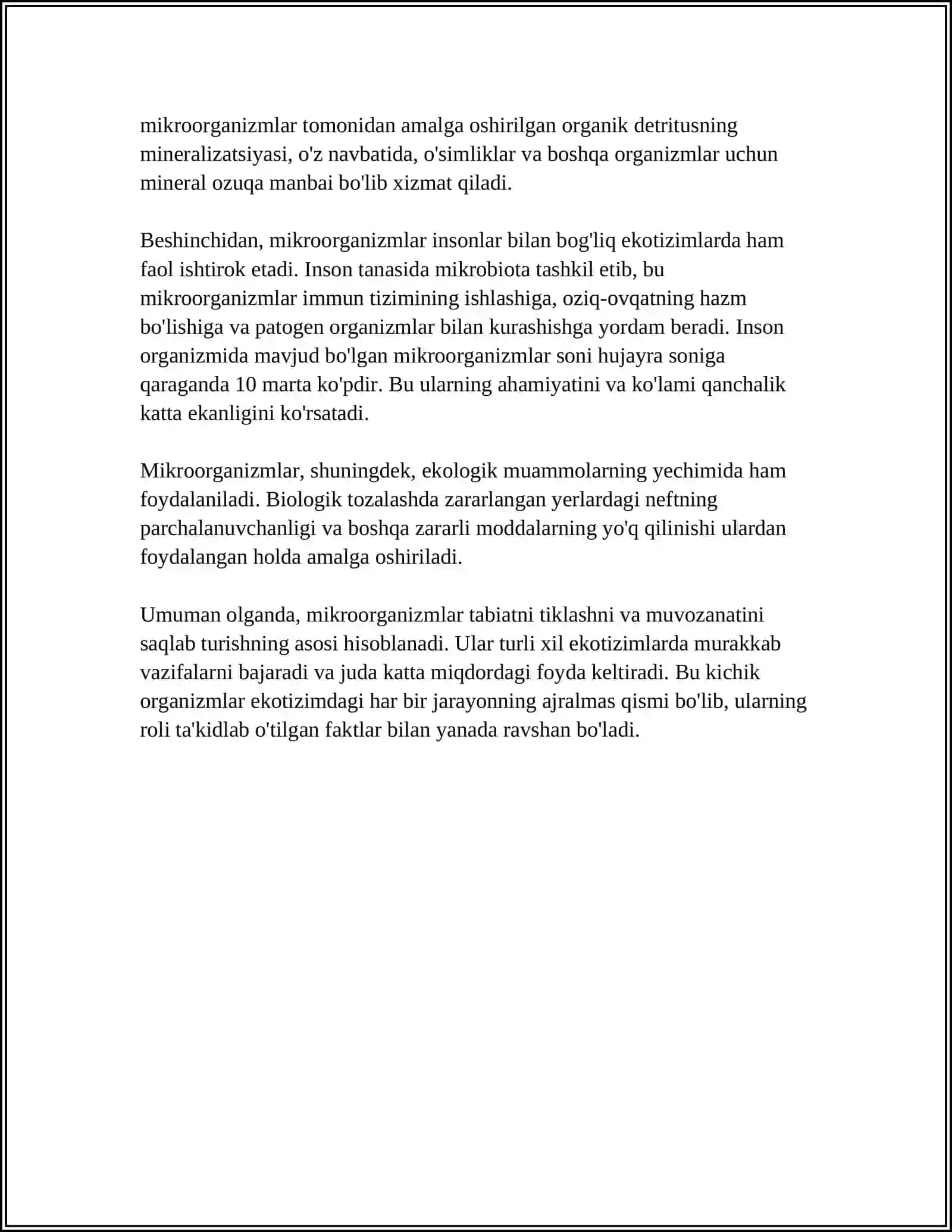 MIKROORGANIZMLARNING EKOLOGIYASI TASHQI MUHIT MIKROFLORASI 4