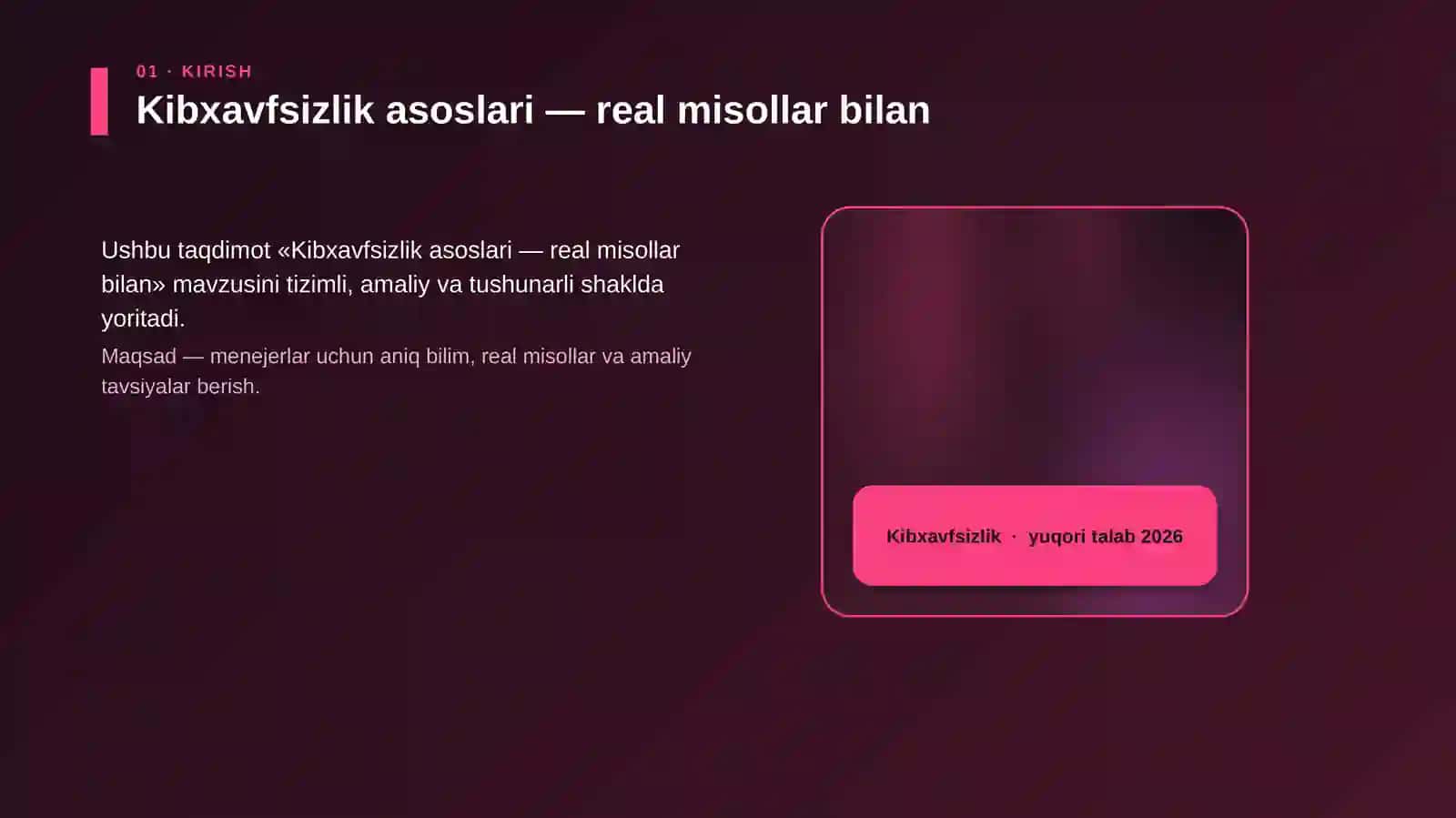 Kibxavfsizlik asoslari — real misollar bilan 4