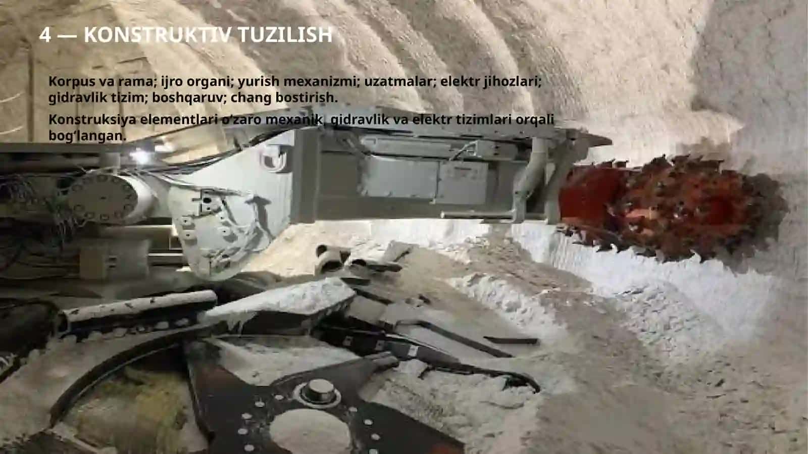Qazib oluvchi kombaynlarning asosiy qismlari 4