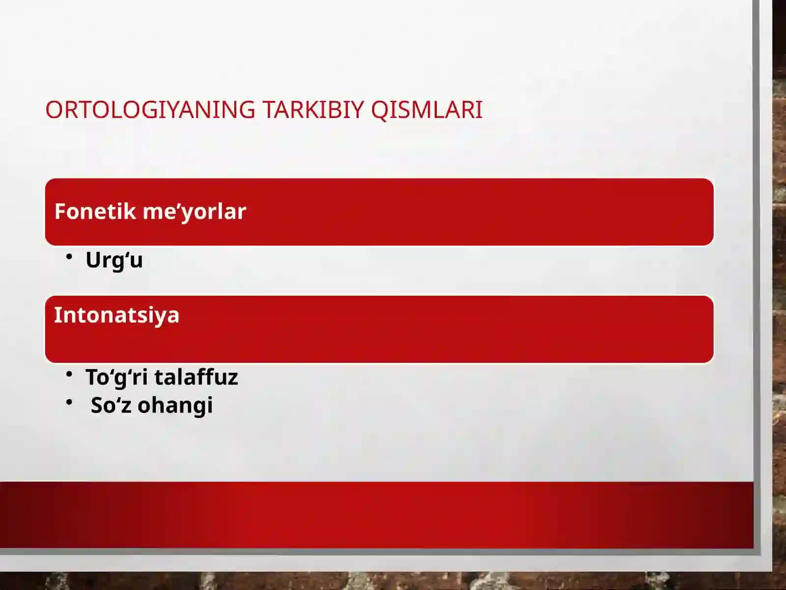 O'zbek ortologiyasi asoslari 4