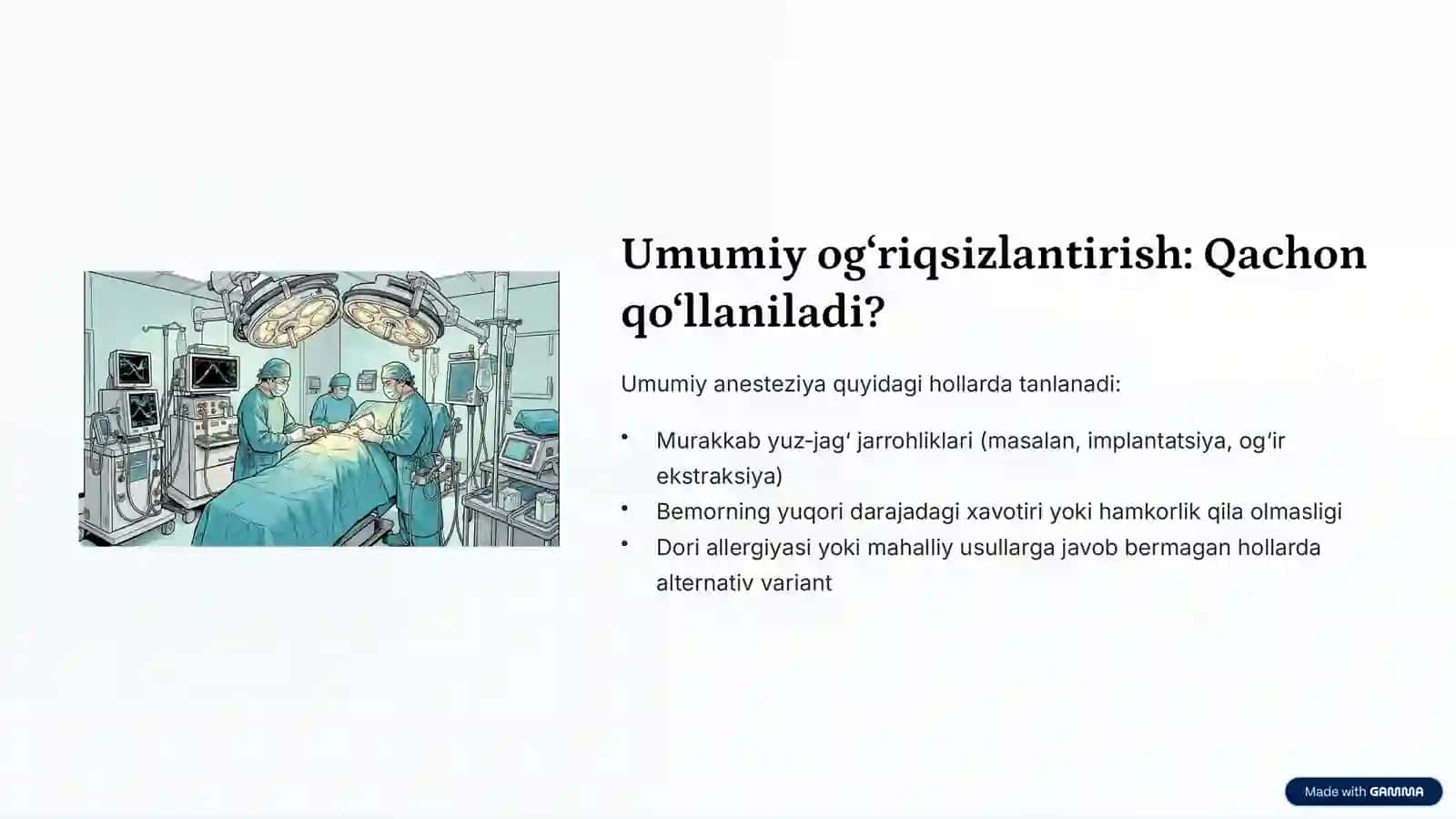 Og‘riqsizlantirish (Anesteziya) 4