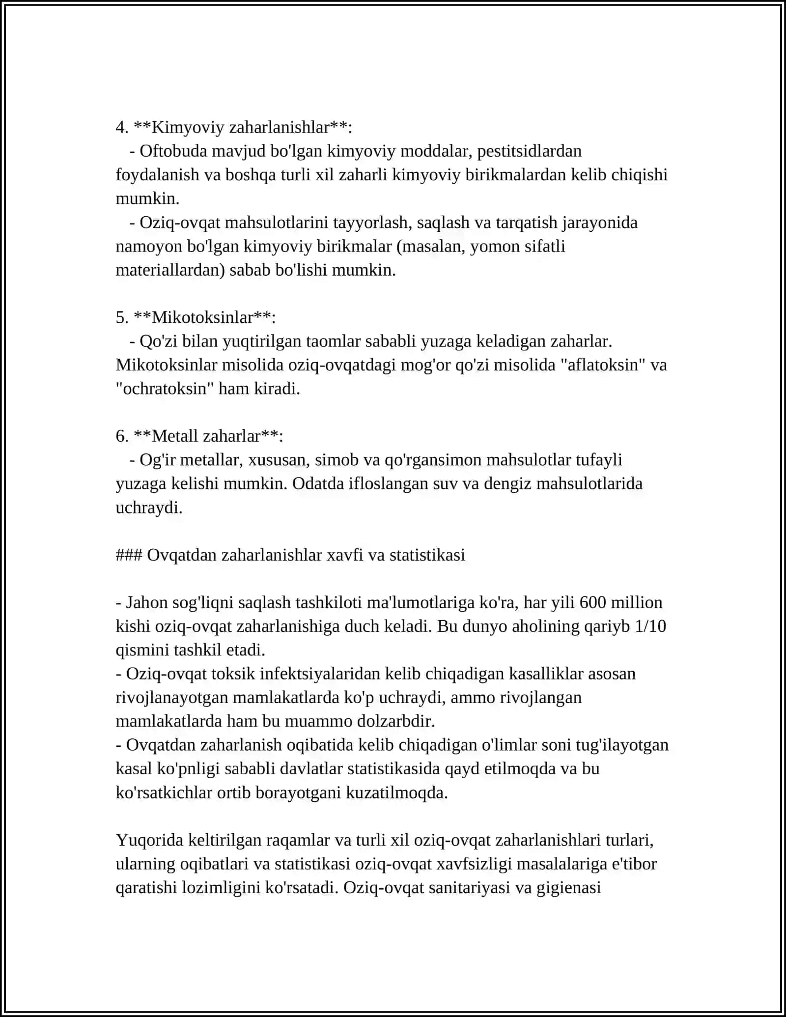 OVQATDAN ZAHARLANISHLAR VA ULARNING PROFILAKTIKASI 4
