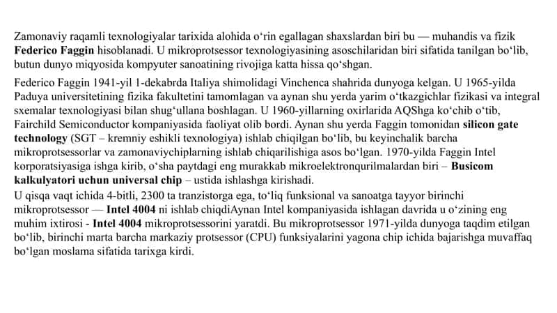 Mikroprotsessorlar 4