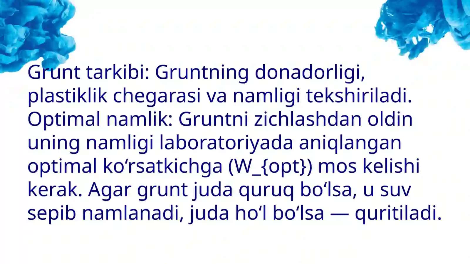 Yoʻl poyi qurilishida sifat nazoratini tashkil etish masalalari 4