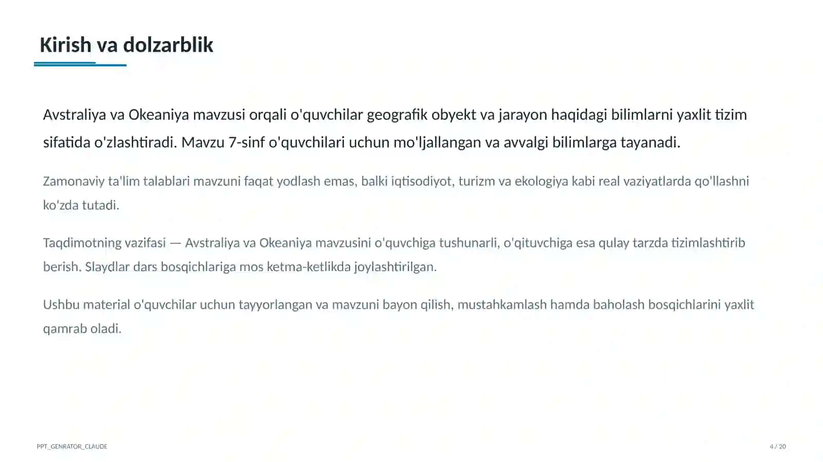 Avstraliya va Okeaniya (7-sinf) 4