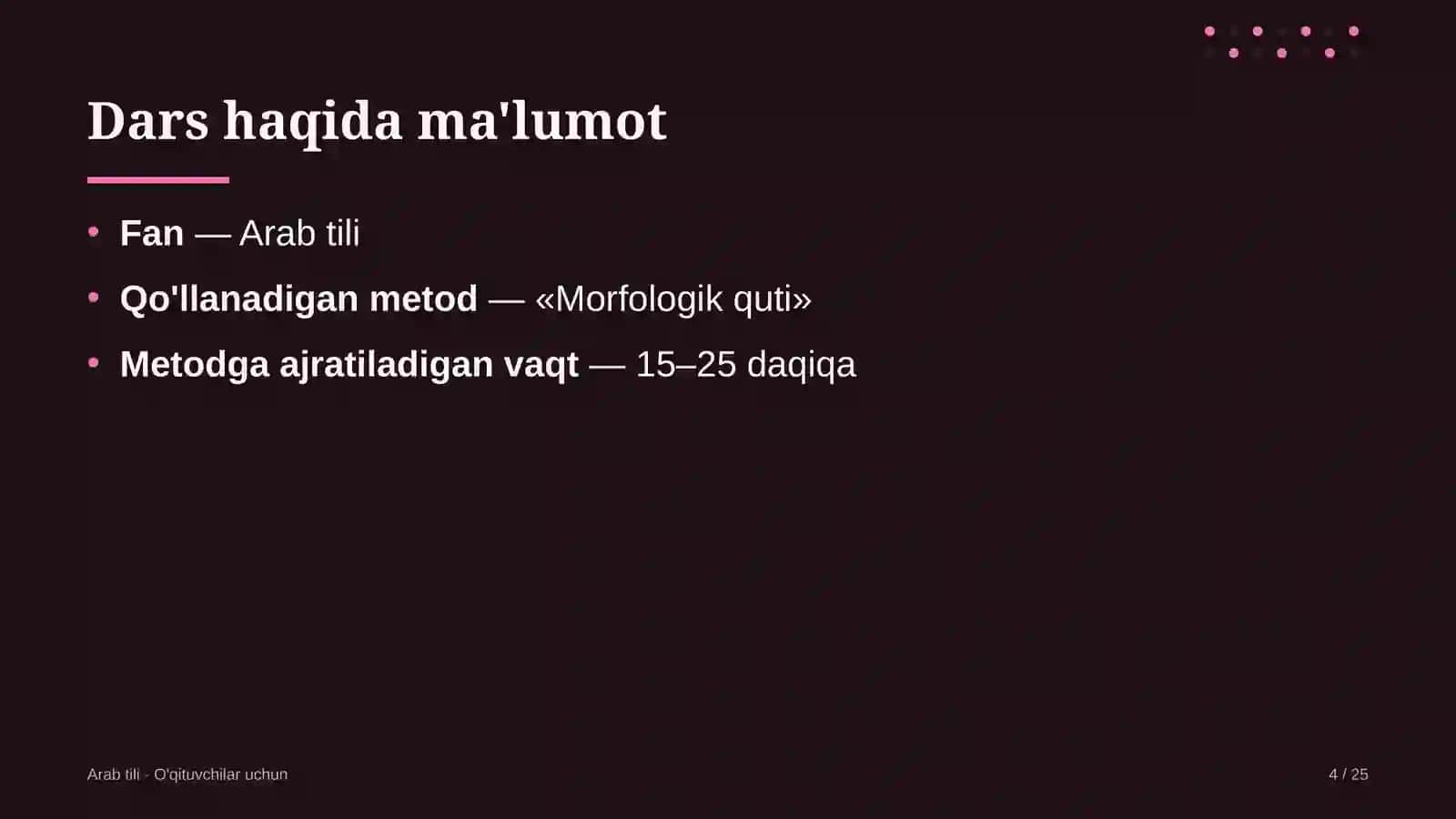 arab tili darslarida morfologik quti metodidan foydalanish 5032 4