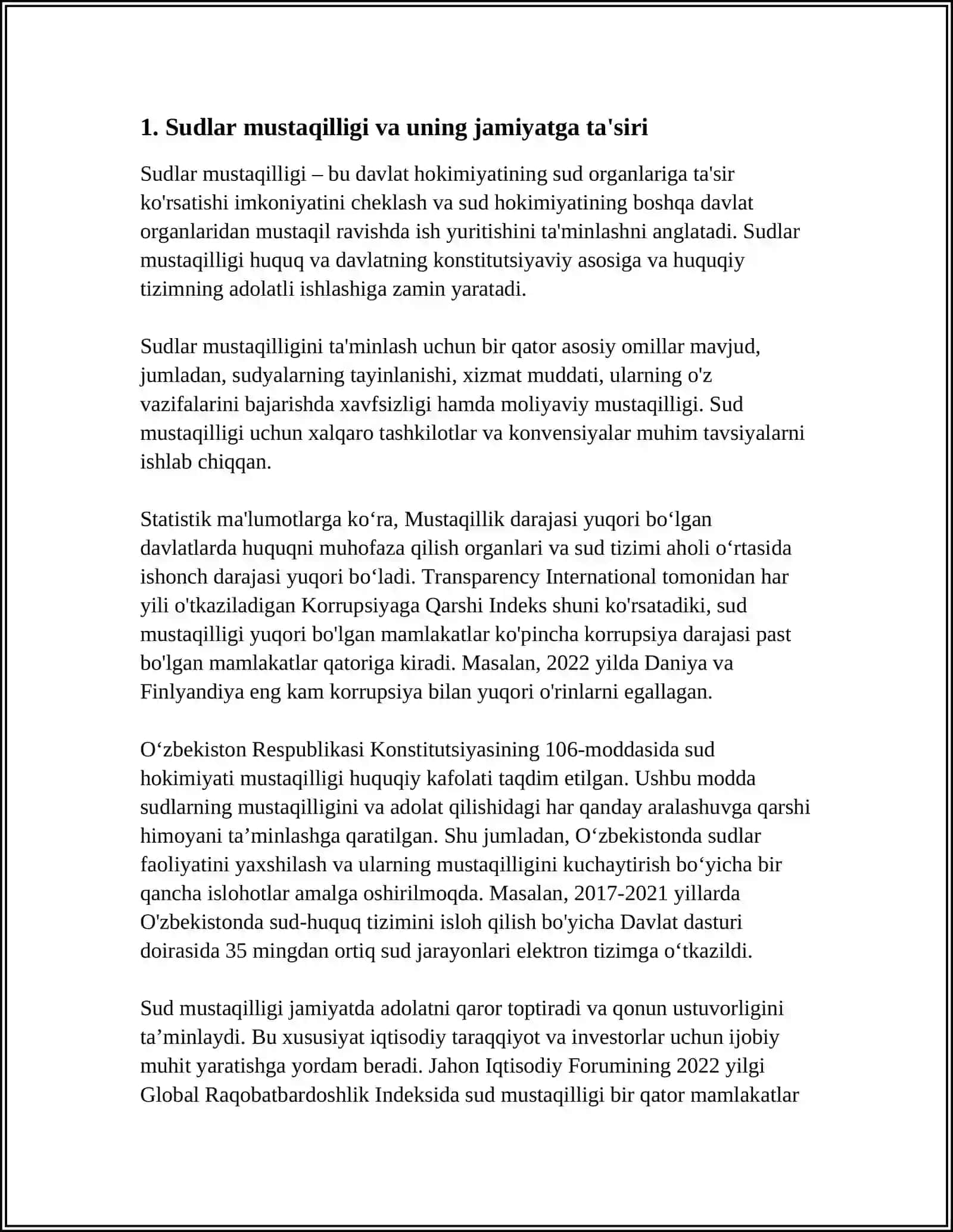 Sudlar Mustaqilligi va Jamiyatga Ta'siri 4
