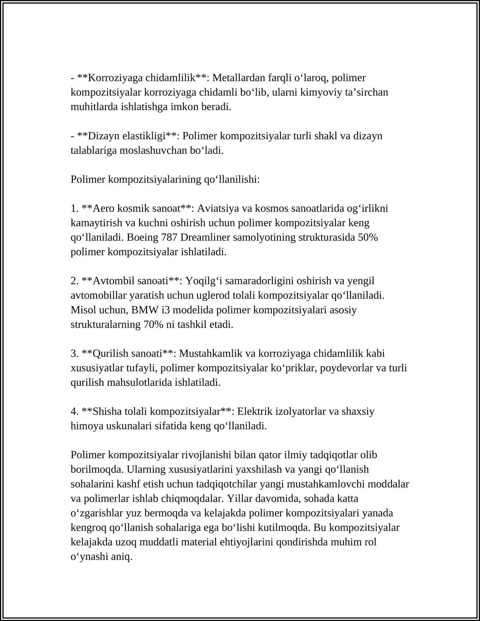 POLIMER KOMPOZITSIYASINI TAYYORLASH TEXNOLOGIYASI 4