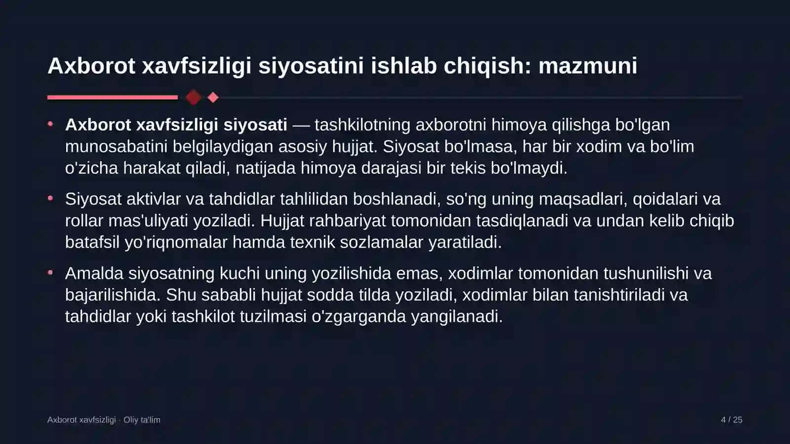sud ekspertizasi muassasalarida axborot xavfsizligi siyosatini ishlab chiqish 6809 4