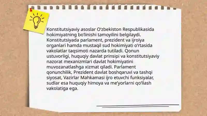 Oʻzbekiston Respublikasida davlat hokimiyatining boʻlinish prinsipi 4