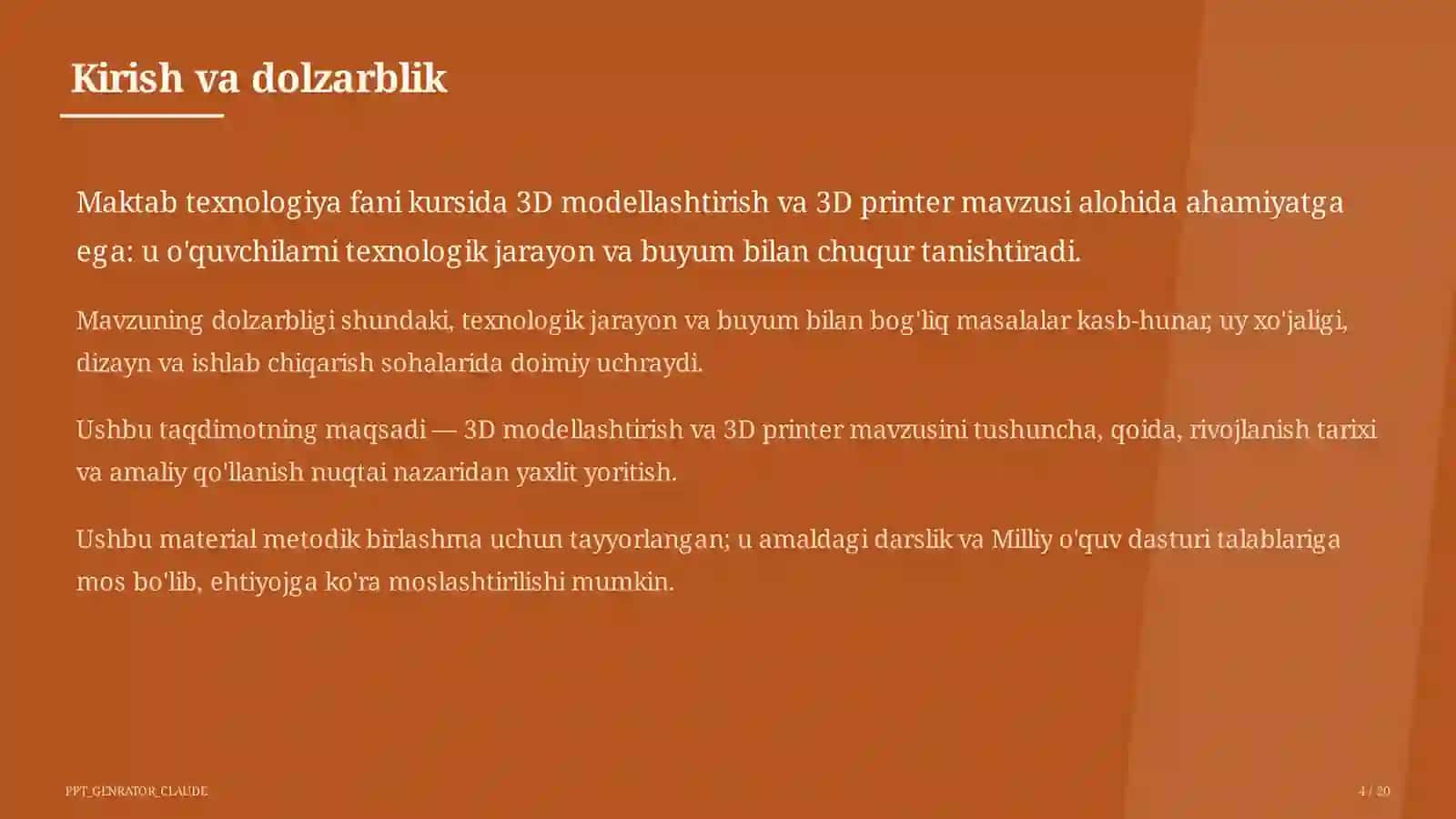 3D modellashtirish va 3D printer (10-sinf) 4