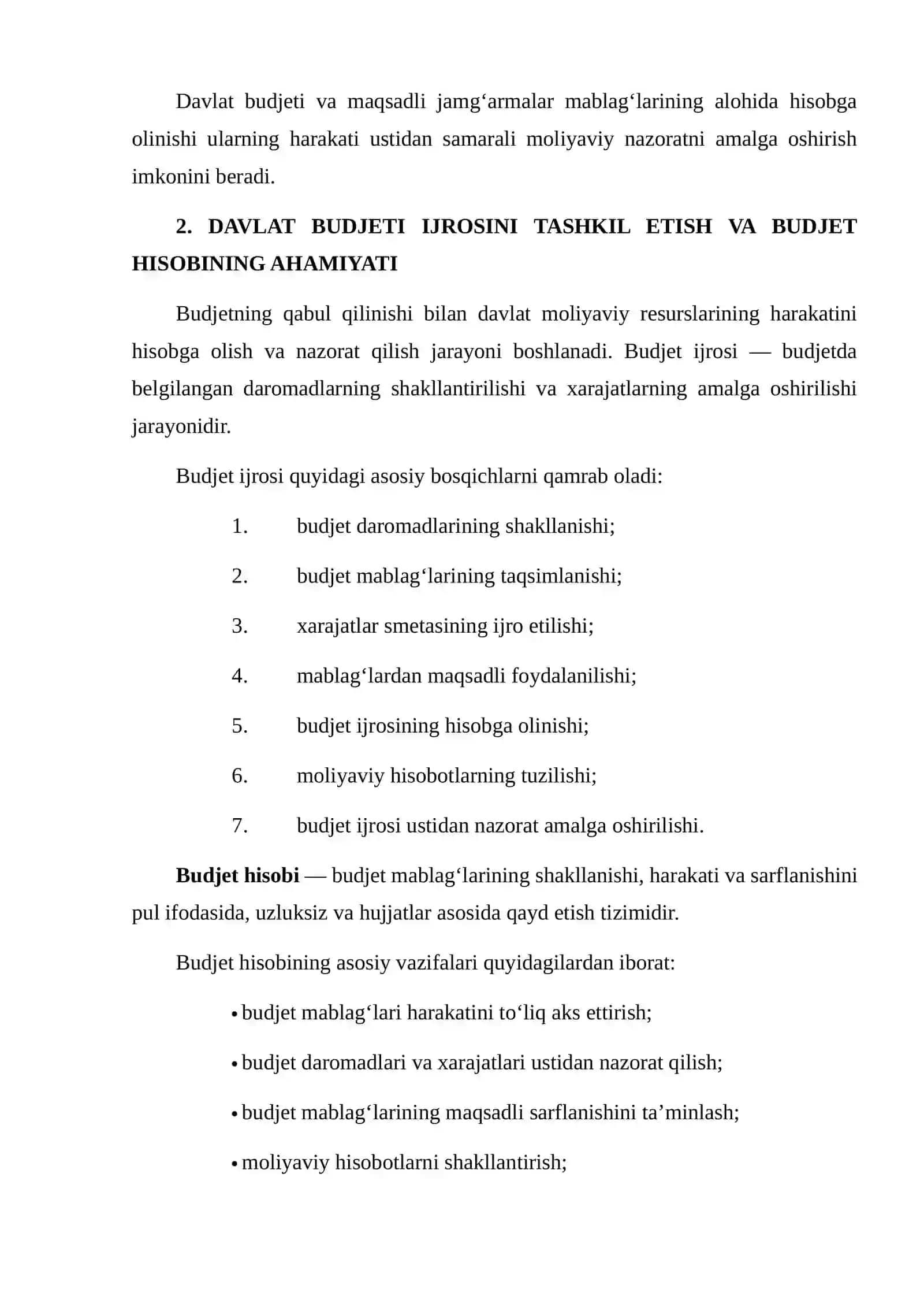DAVLAT BUDJETI VA DAVLAT MAQSADLI JAMG‘ARMALARI BUDJETLARINING IJROSI BO‘YICHA BUDJET HISOBIDA QO‘LLANILADIGAN HISOBVARAQLAR VA BUXGALTERIYA BALANSI 4
