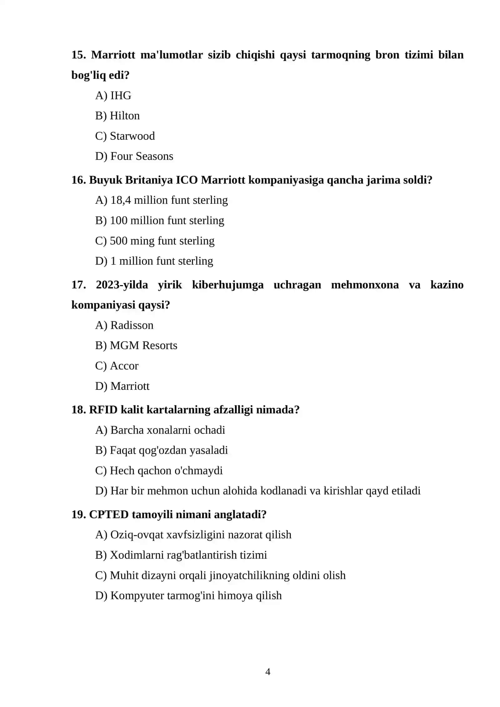 Xalqaro Mehmonxonalarda Xavfsizlik Tizimlari va Risklarni Boshqarish 4