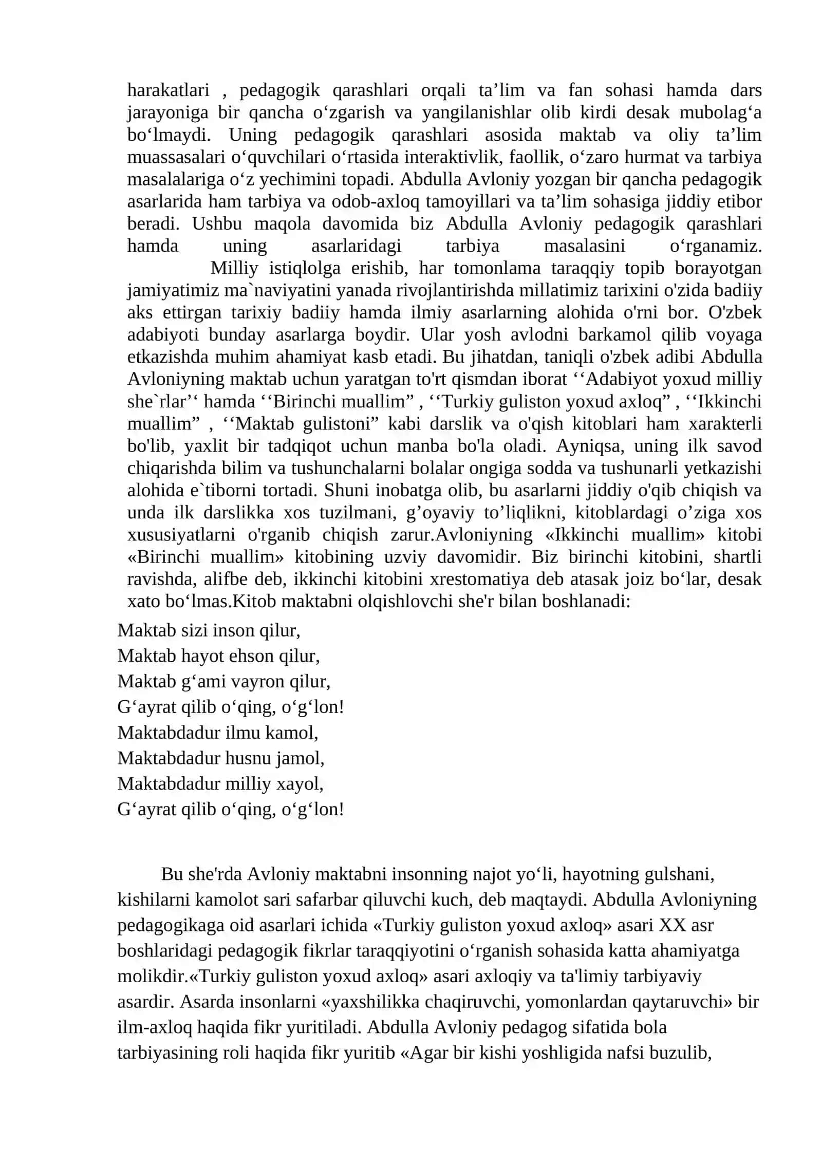 Abdulla Avloniyning asarlaridagi pedagogik g‘oyalari 4