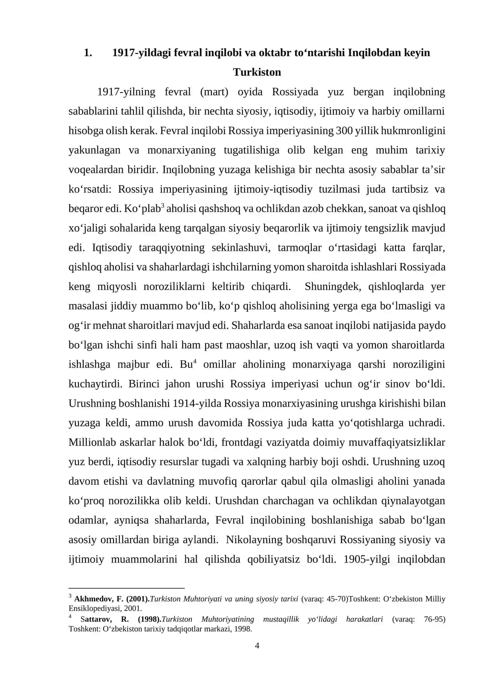 “1917-yil boshlarida Rossiyadagi siyosiy vaziyat. Monarxiyaning ag‘darilishi va qo‘shhokimiyatning vujudga kelishi.” 4