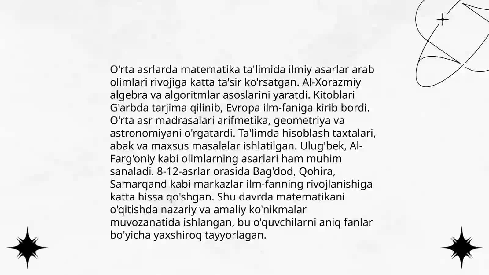 Matematika o'qitish metodikasining rivojlanish davrlari 4