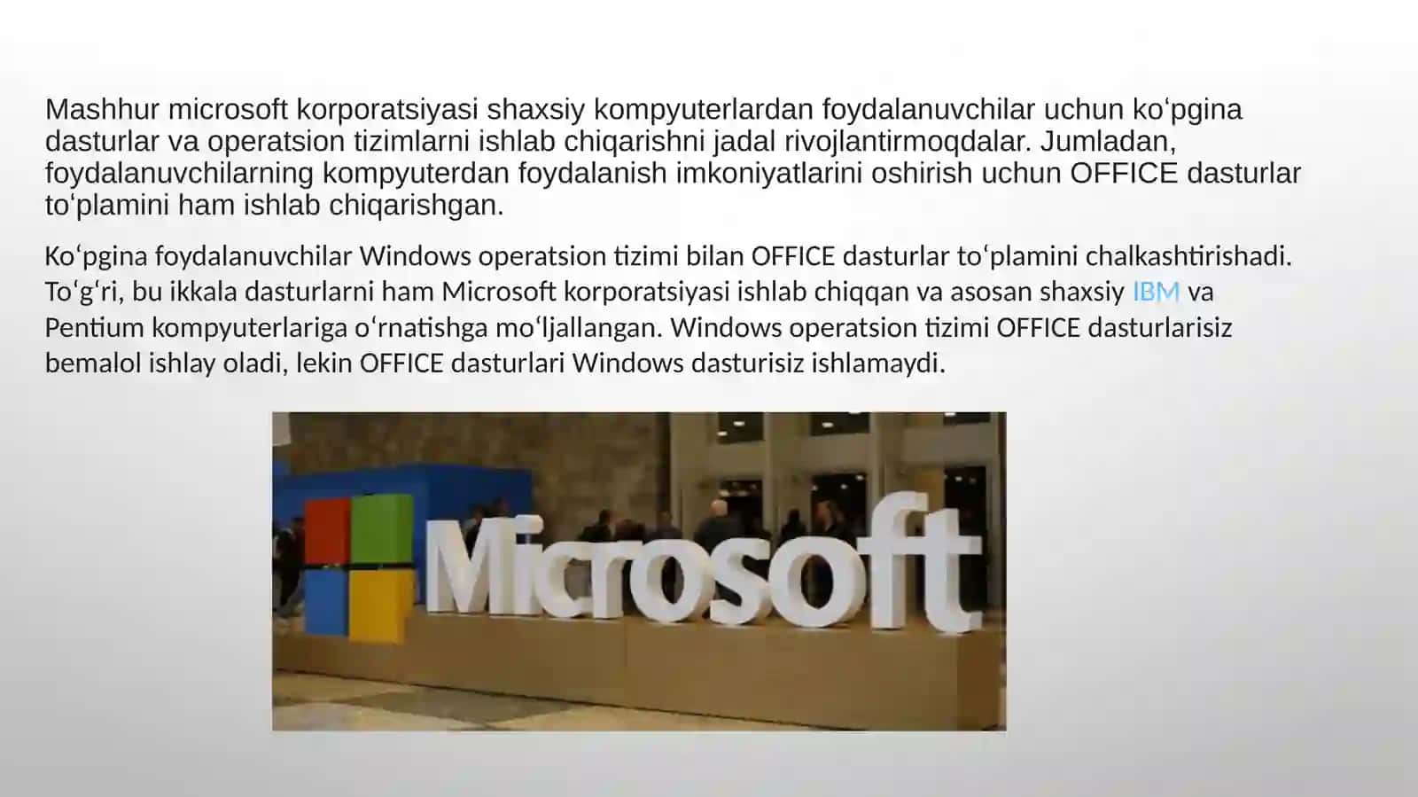 Microsoft Officedasturlarihaqidama’lumot 4