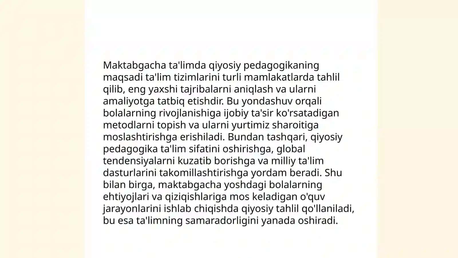 Maktabgacha taʼlimda qiyosiy pedagogika 4