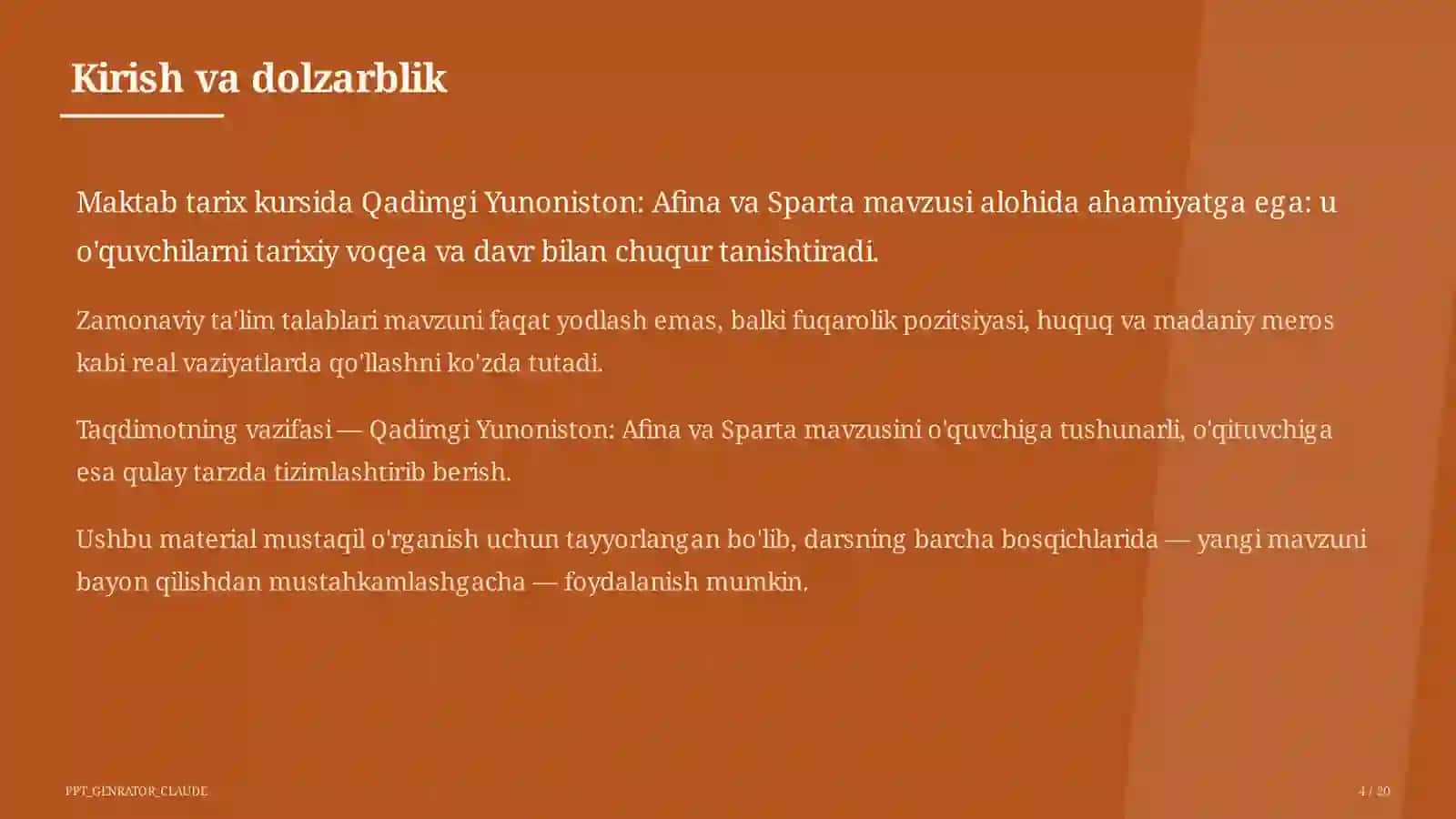 Qadimgi Yunoniston: Afina va Sparta (6-sinf) 4