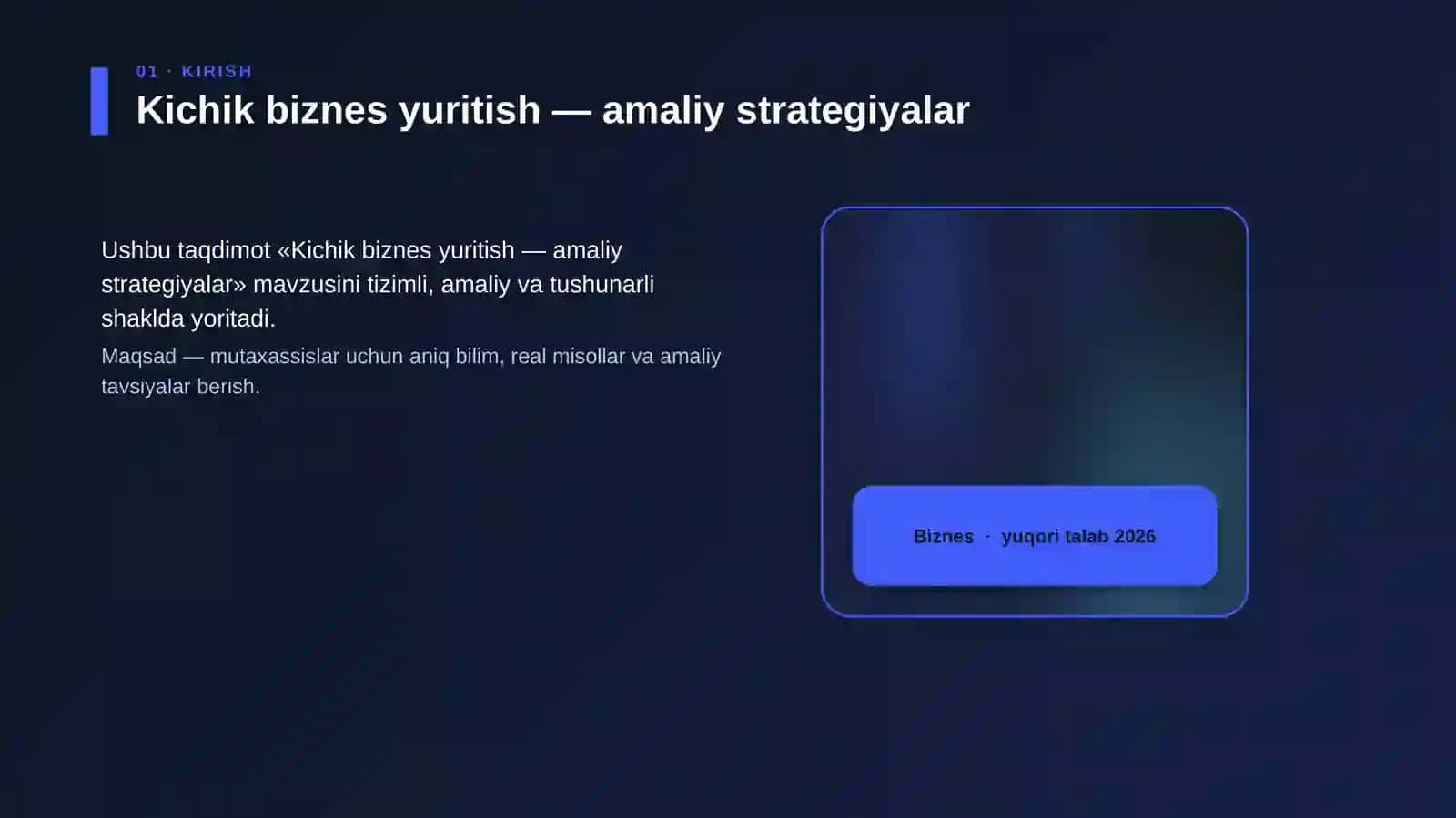 Kichik biznes yuritish — amaliy strategiyalar 4