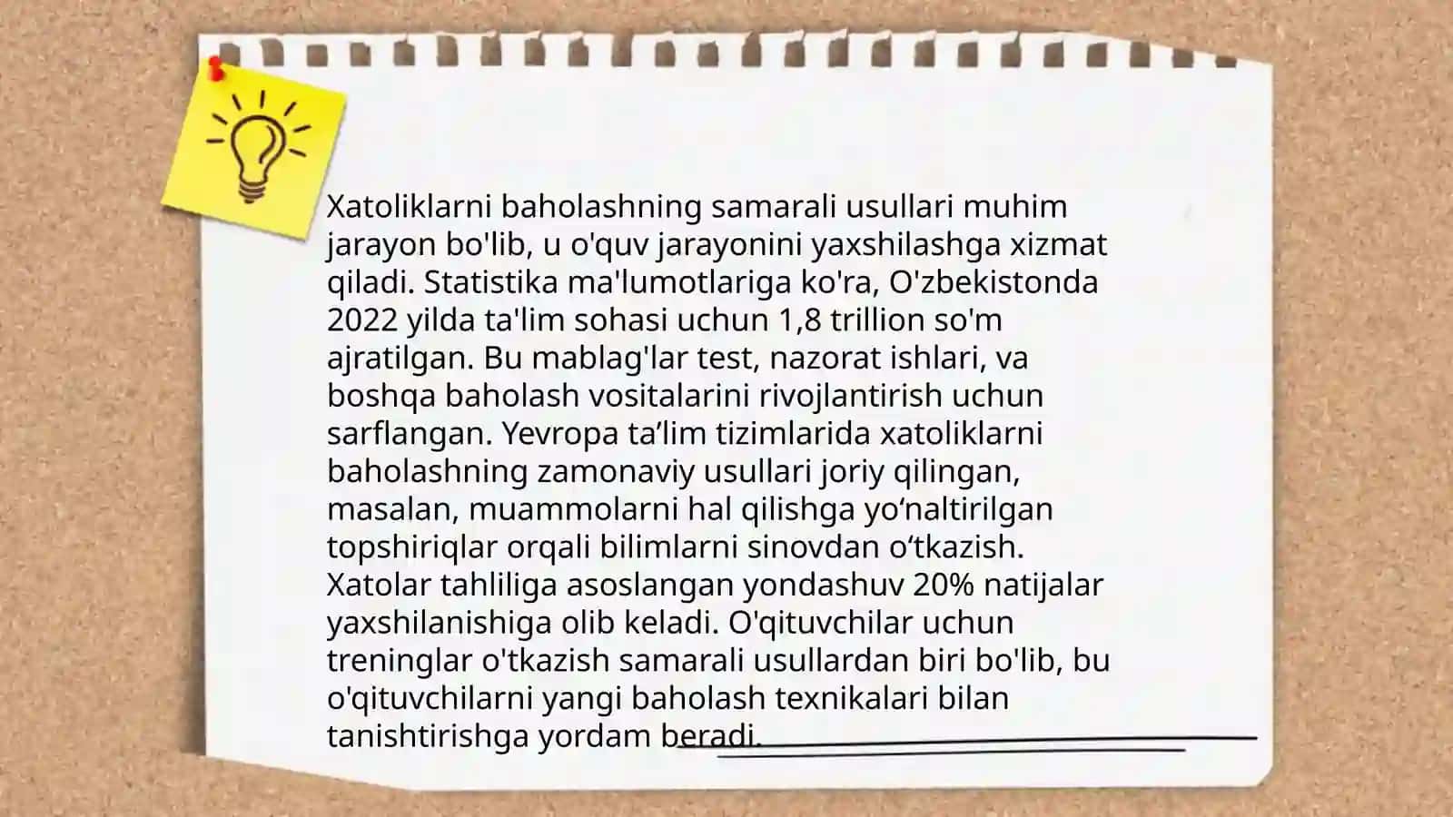 Amal xatoliklarni baholash 4
