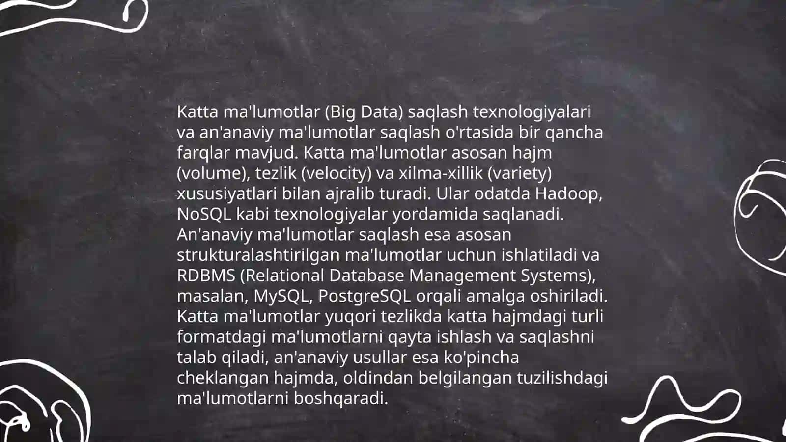 Katta ma'lumotlarni boshqarishning qo'llanilish sohalari 4