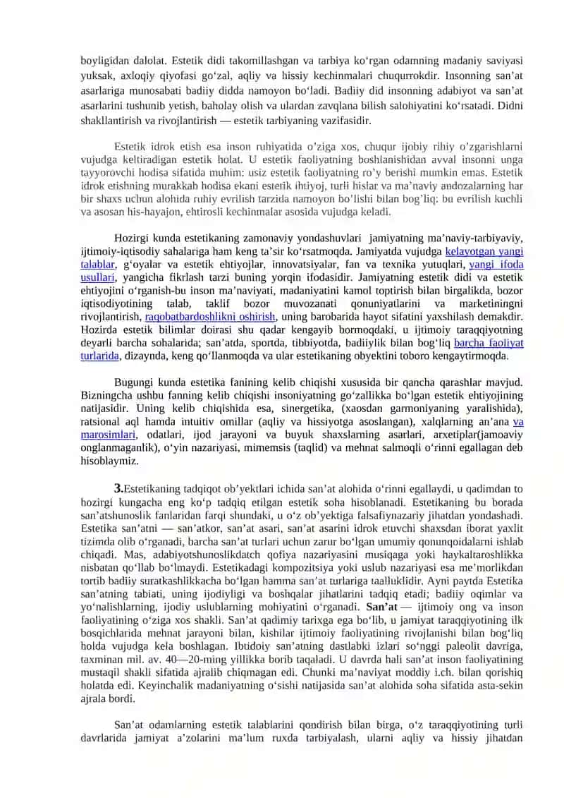 Nafosat falsafasi (Estetika) 4