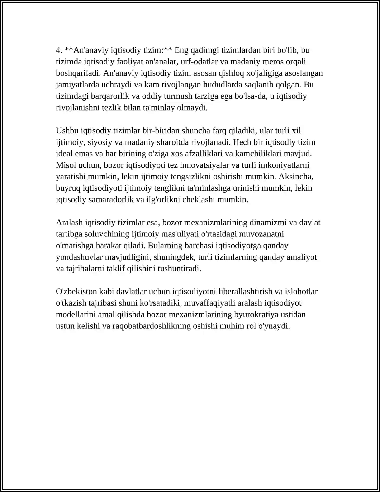 IQTISODIY TIZIMLAR VA QARORLAR 4