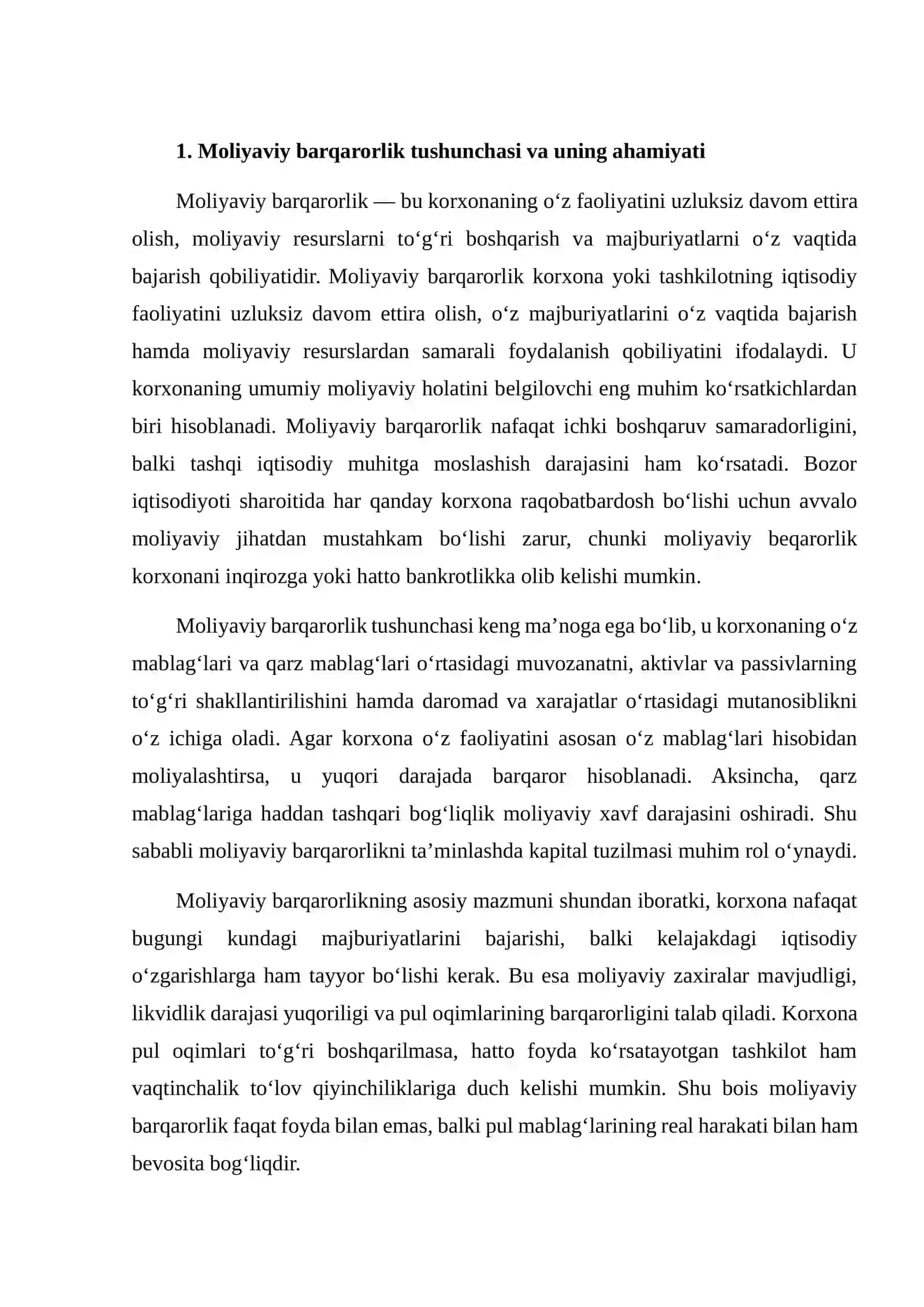 MOLIYAVIY BARQARORLIK KO‘RSATKICHLARI TAHLILI 4