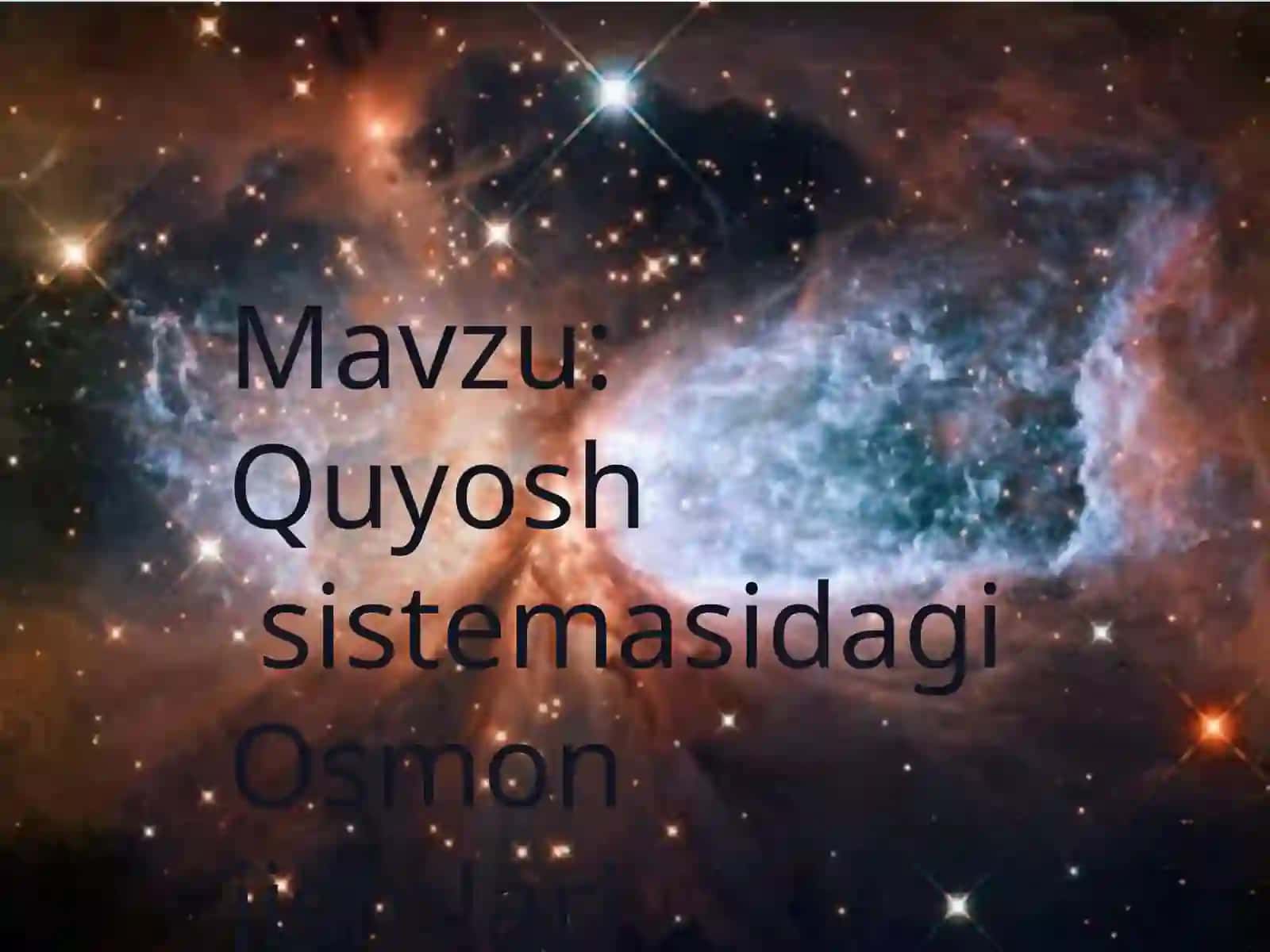 4-sinf Tabiatshunoslik Quyosh sistemasidagi osmon jismlari dars taqdimoti 4