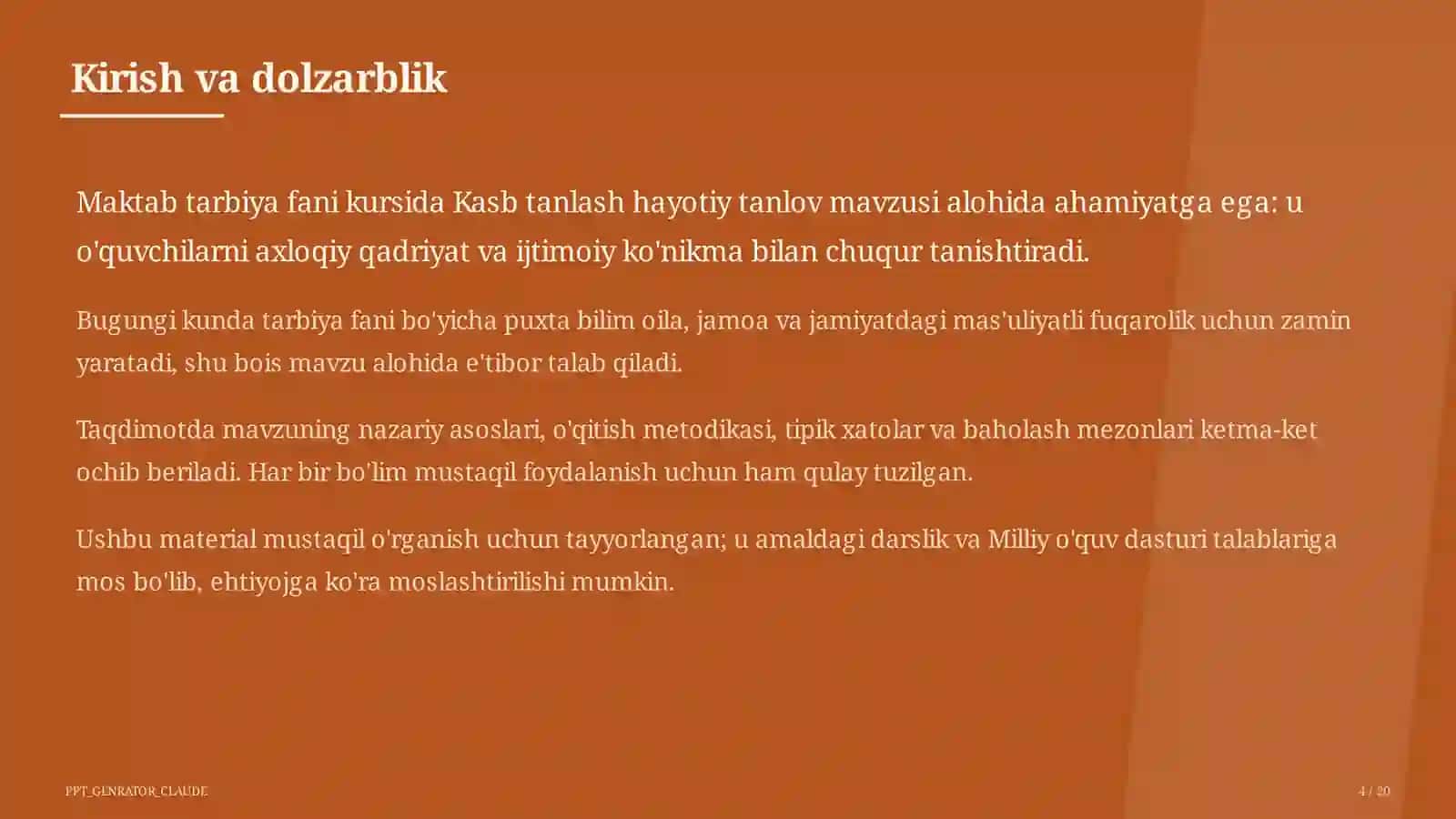 Kasb tanlash hayotiy tanlov (9-sinf) 4